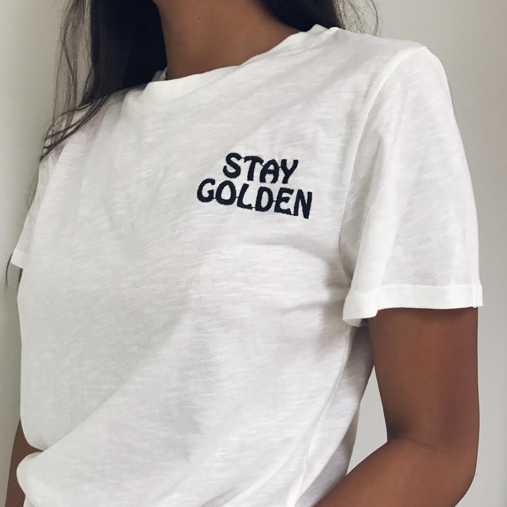 🆕 Off White Stay Golden Graphic Tee - Picture 2 of 3